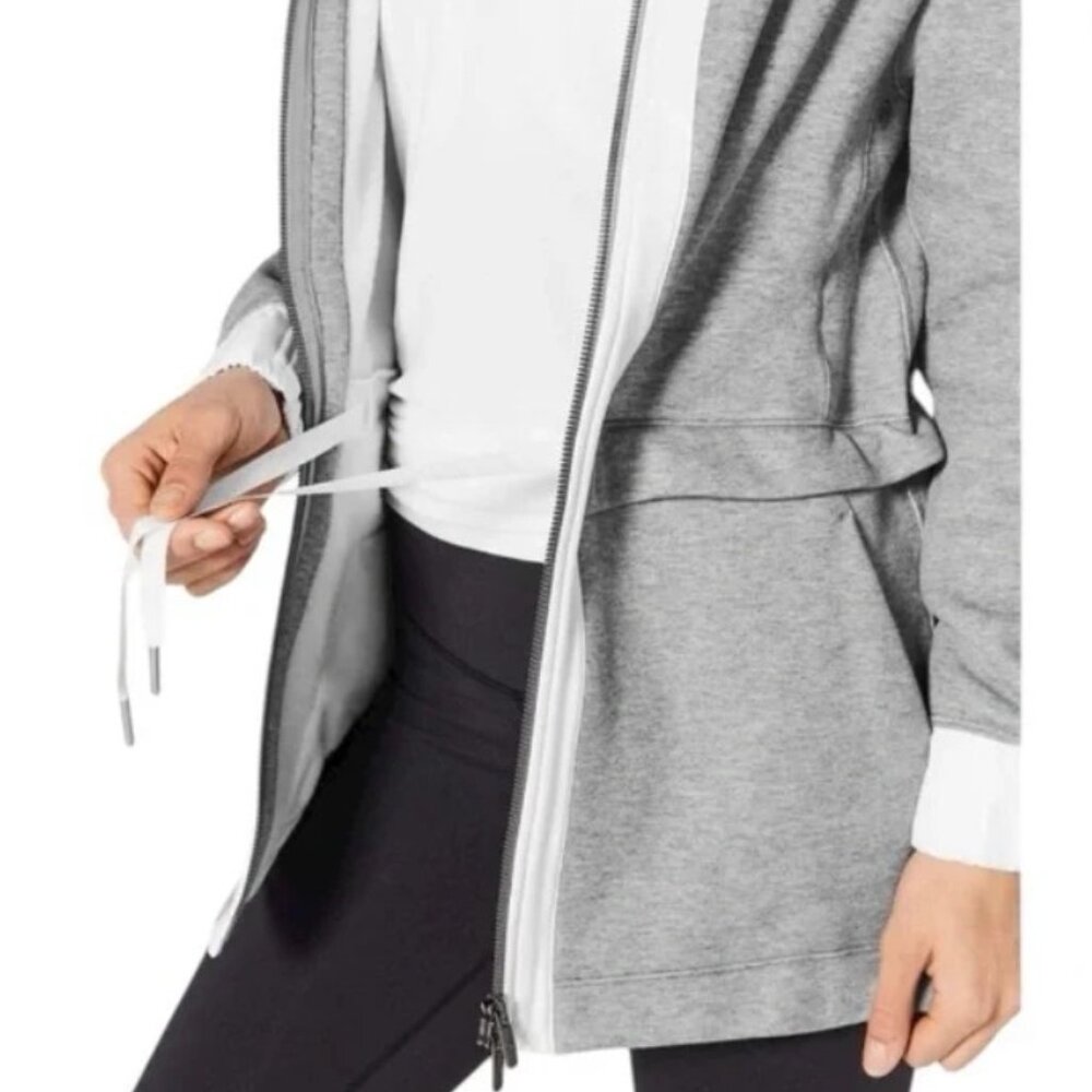 lululemon athletica Gray and White Zip Hoodie Jacket - Picture 3 of 12